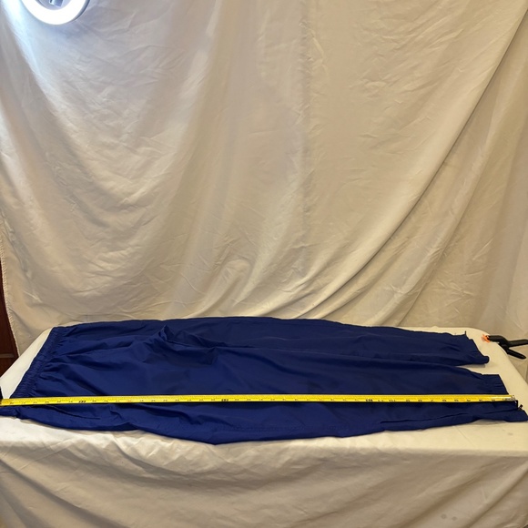 Vintage Nike Parachute Pants Mens Large Blue Drawstring Silver Tag Ankle Zip - Picture 7 of 10